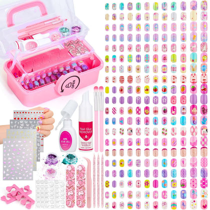 Audab front packaging showing kit contents and colorful nails for fun