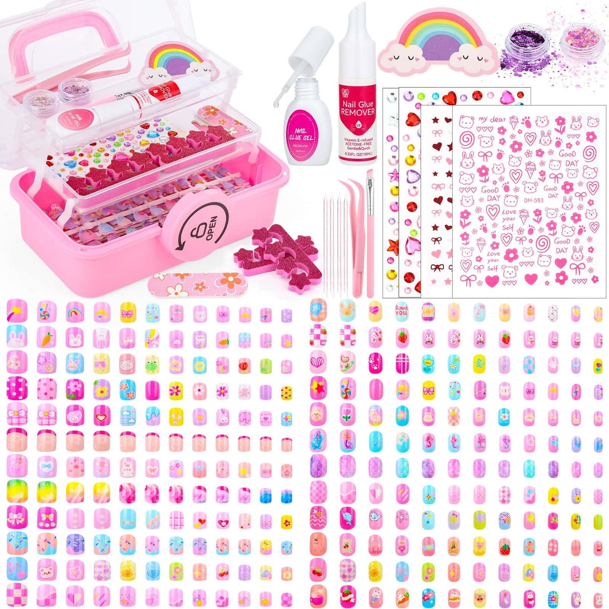 Audab front packaging showing full 576-piece kit and organized contents for gifting