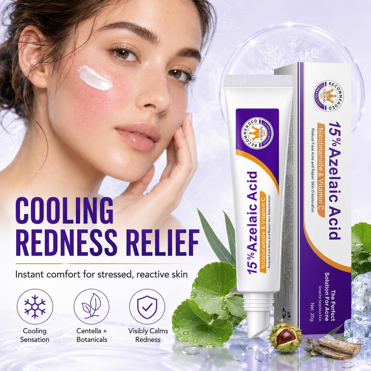 Aufdzceh used in morning routine for refreshed, stable complexion