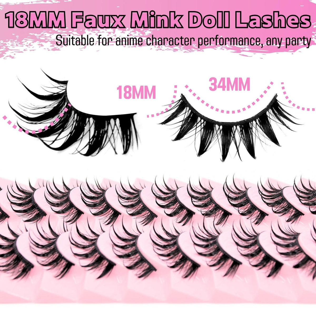 AUGENLI lashes next to a ruler for scale, shows true 16mm peak length