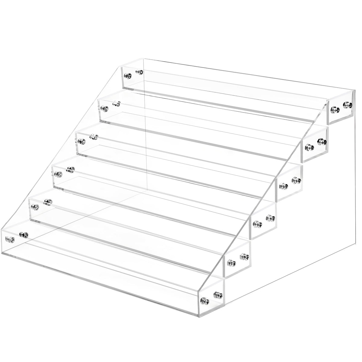 AumVum front view display rack showing organized bottles benefit visibility