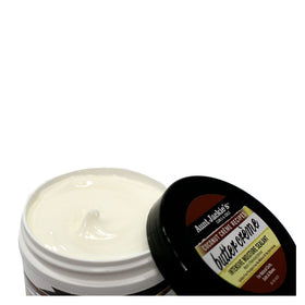 Aunt Jackie's rich cream texture close-up demonstrating moisturizing consistency