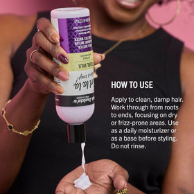 Aunt Jackie's product label close-up displaying directions and features