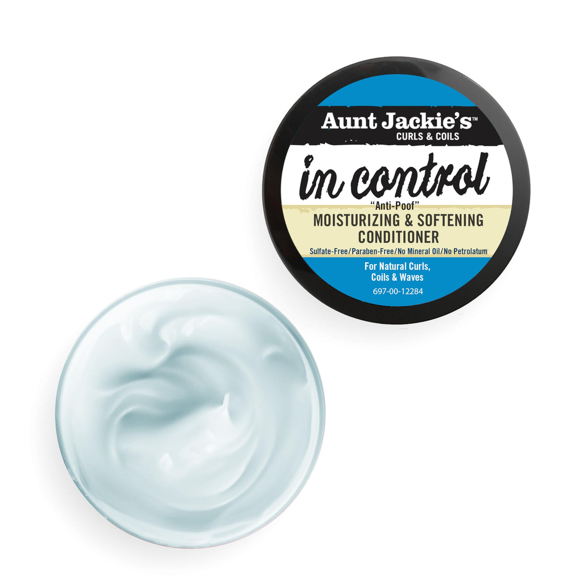 Aunt Jackie's conditioner being applied to hair showing easier detangling