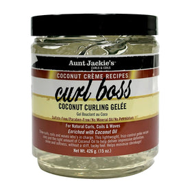 Aunt Jackie's front jar view showing label and 15 oz size for reliable styling