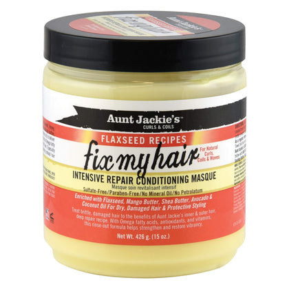 Aunt Jackie's front jar shot showing label and 15 oz size for easy identification and purchase