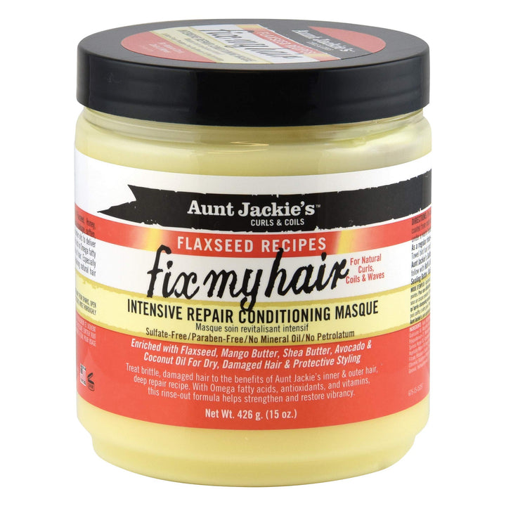 Aunt Jackie's front jar shot showing label and 15 oz size for easy identification and purchase