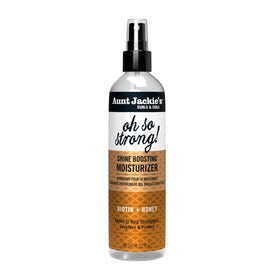 Aunt Jackie's front bottle showing branding and shine boost benefits