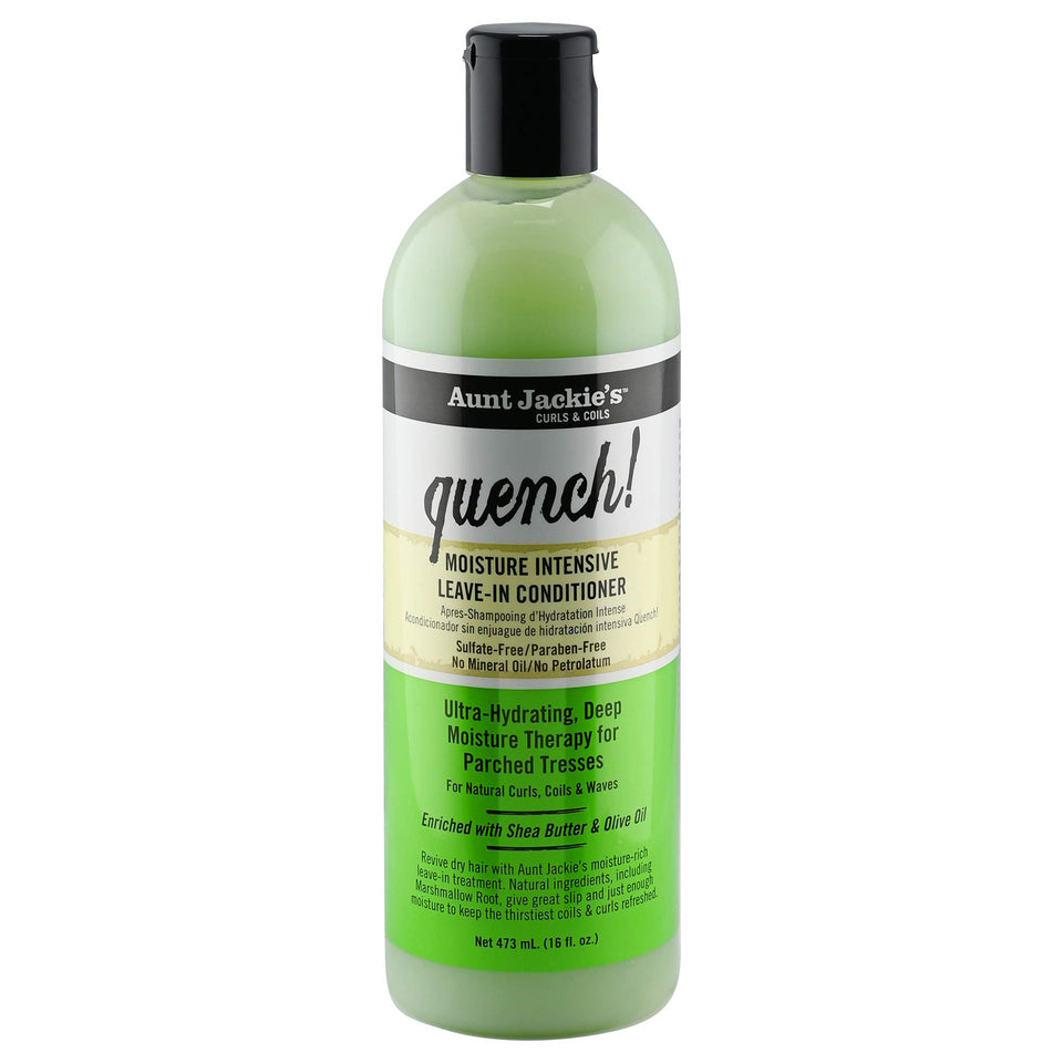Aunt Jackie's front packaging showing 16 oz jar and product name, clear benefit of moisture