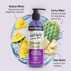 Aunt Jackie's gel texture close-up demonstrating smooth, non-sticky hold
