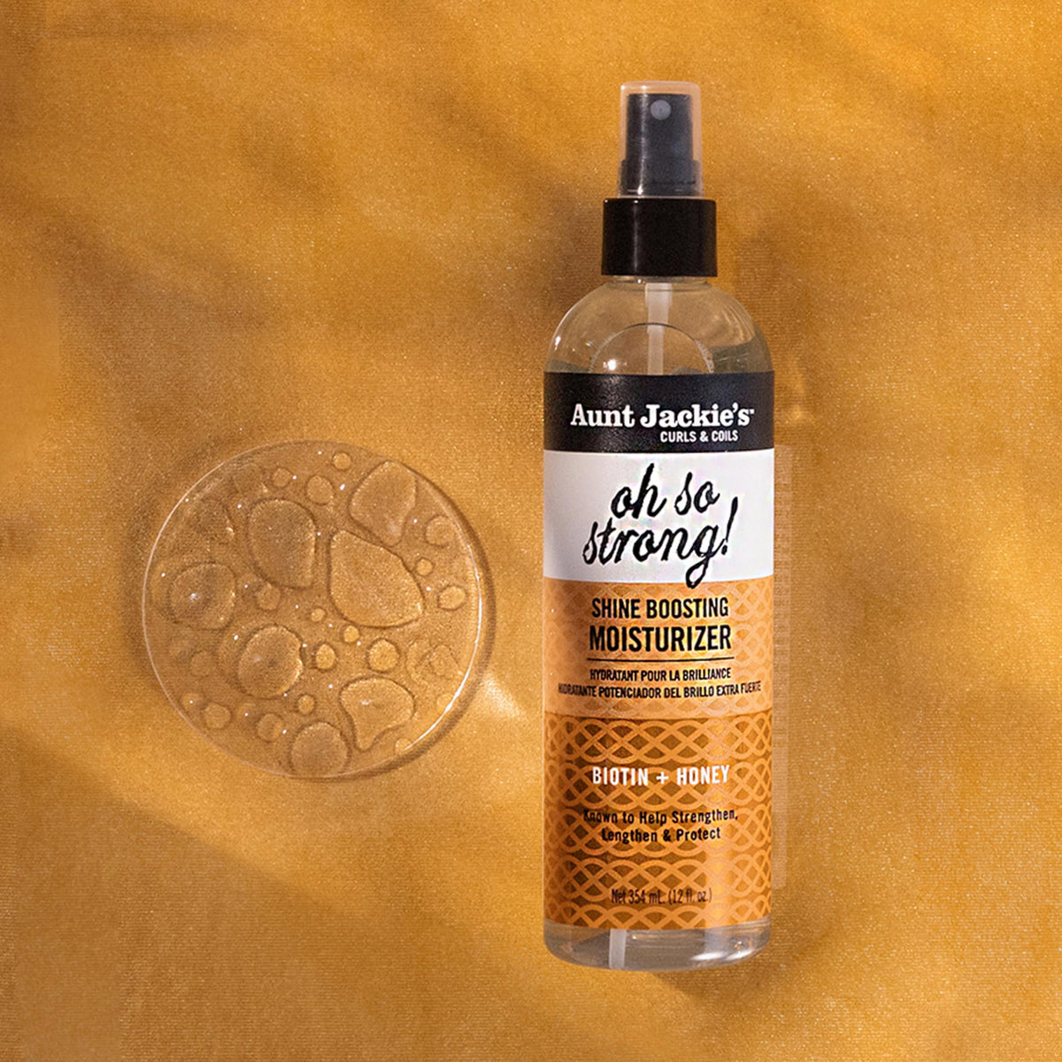 Aunt Jackie's product used on braids to refresh and add gloss