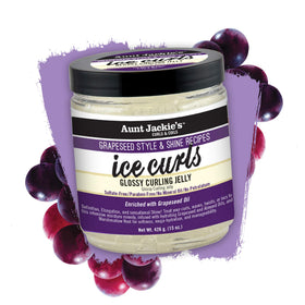 Aunt Jackie's open jar texture close-up showing smooth gel for easy application
