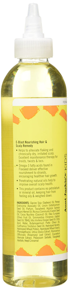 close-up of Aunt Jackie's oil texture pouring, showing lightweight absorbent benefit