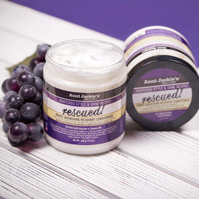 Aunt Jackie's label close-up highlighting ingredient callouts and benefits