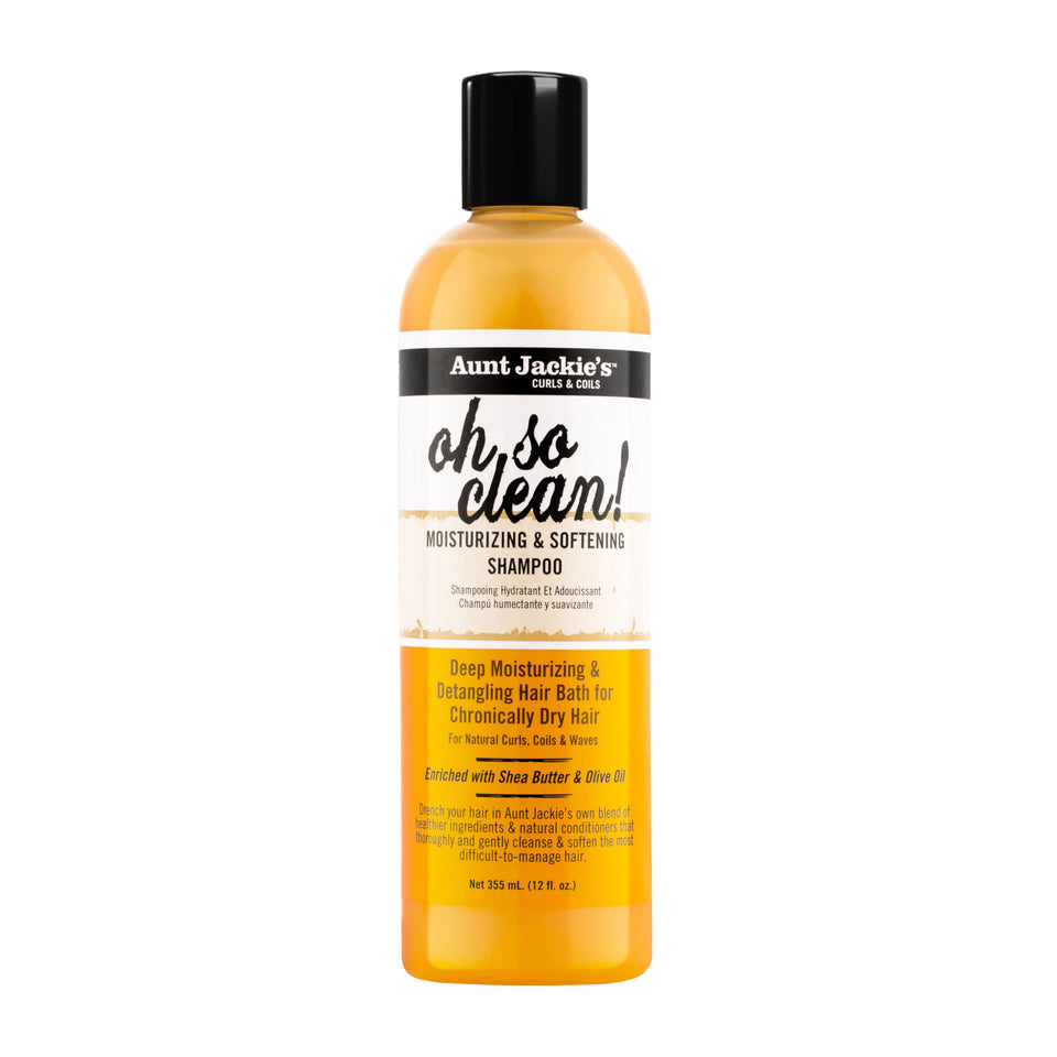 Aunt Jackie's front bottle view showing clear branding and moisturizing promise