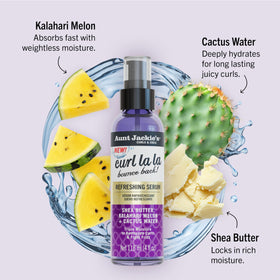 Aunt Jackie's serum texture close-up highlighting lightweight finish