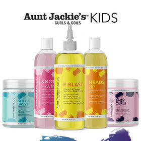 15 oz bottle held beside a hand to show Aunt Jackie's product scale