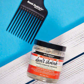 Close-up of Aunt Jackie's gel texture demonstrating smooth slip for easier detangling
