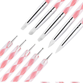AUOCATTAIL dotting pens creating consistent dots on a nail for uniform decorative patterns