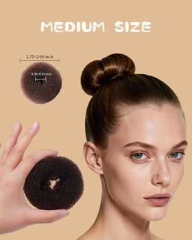 AUOOR bun in use on model demonstrating smooth polished look