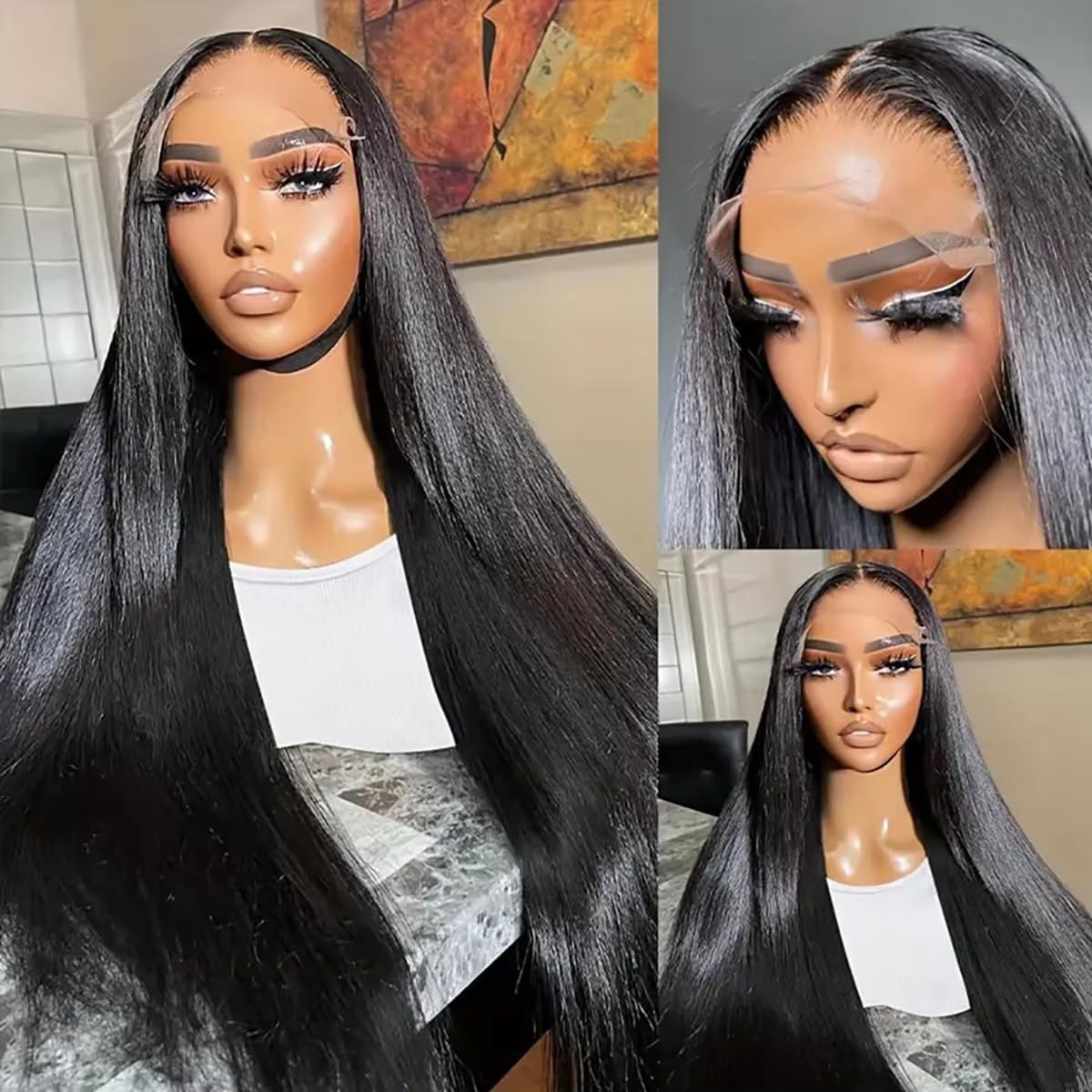AUOU wig cap interior with combs, adjustable straps and widened elastic for secure fit