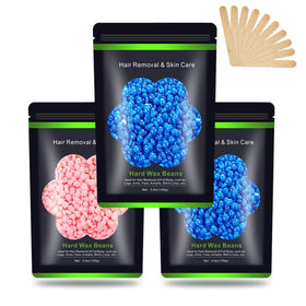 Auperwel front packaging showing three hard wax bead packs for convenience