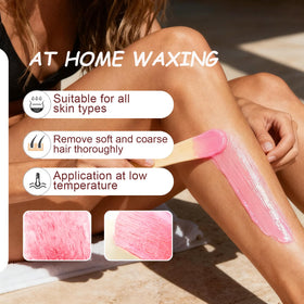 Auperwel peeled hardened wax being removed to reveal smooth skin