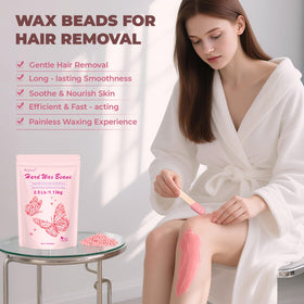Auperwel removing wax from underarm to show effective grip and gentle finish