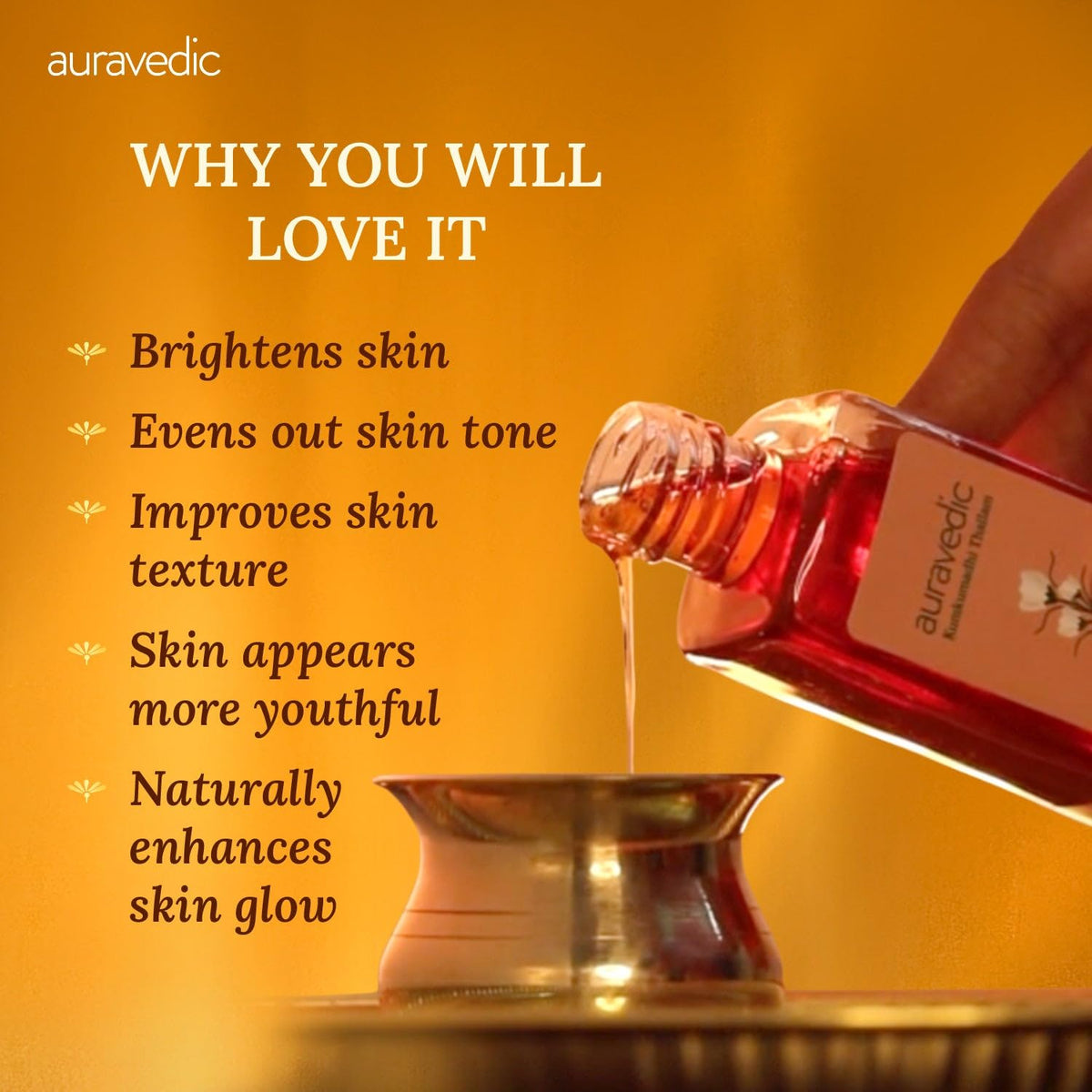Auravedic saffron threads close-up indicating premium ingredient and luminous results