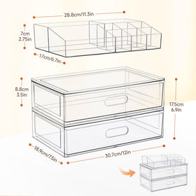 Aurblozen drawer pulled open to reveal smooth slide rails and organized foundations and palettes