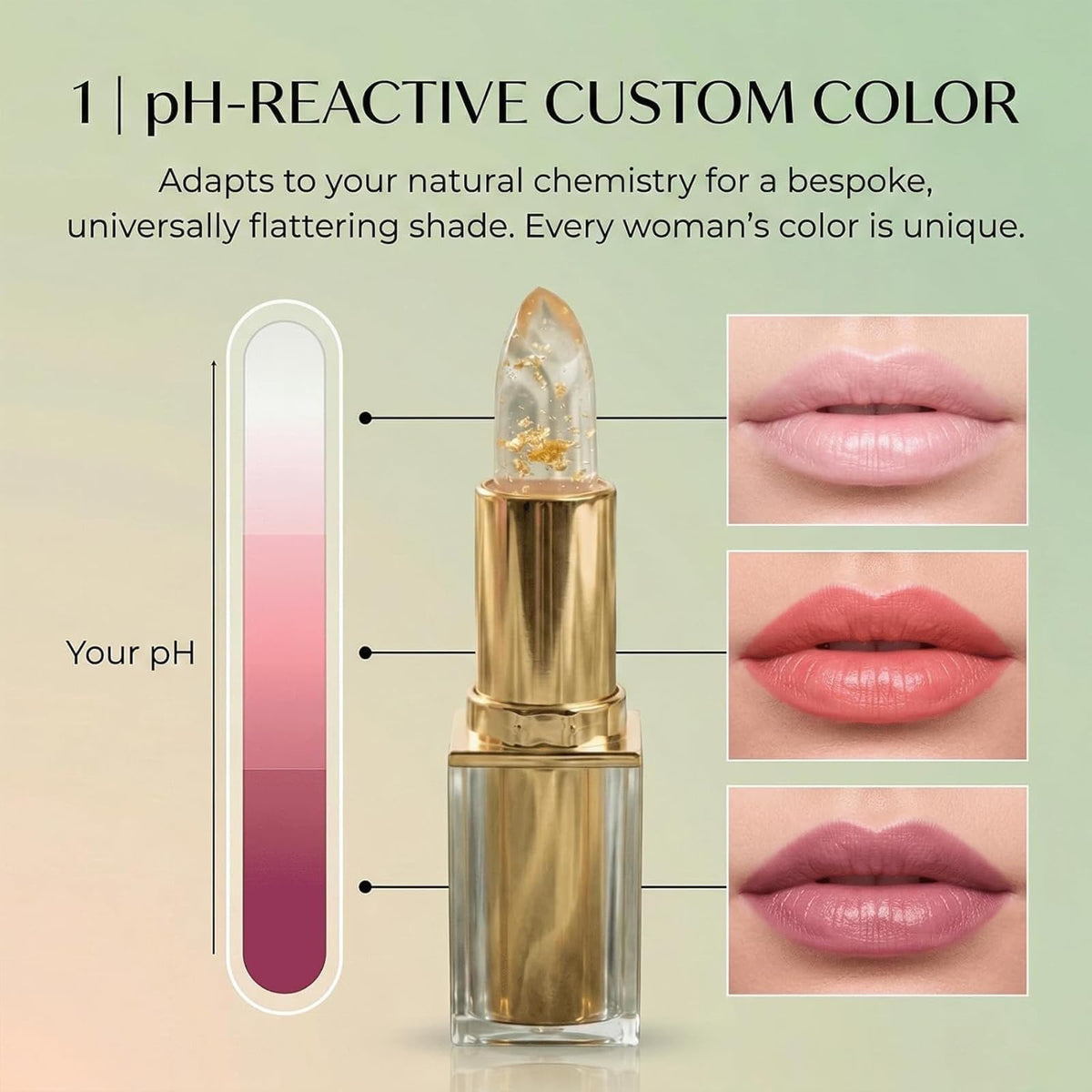 Aurelia Lipstick size comparison next to a coin showing compact portability