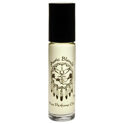 Auric Blends Love roll-on front view showing elegant label and travel-ready size