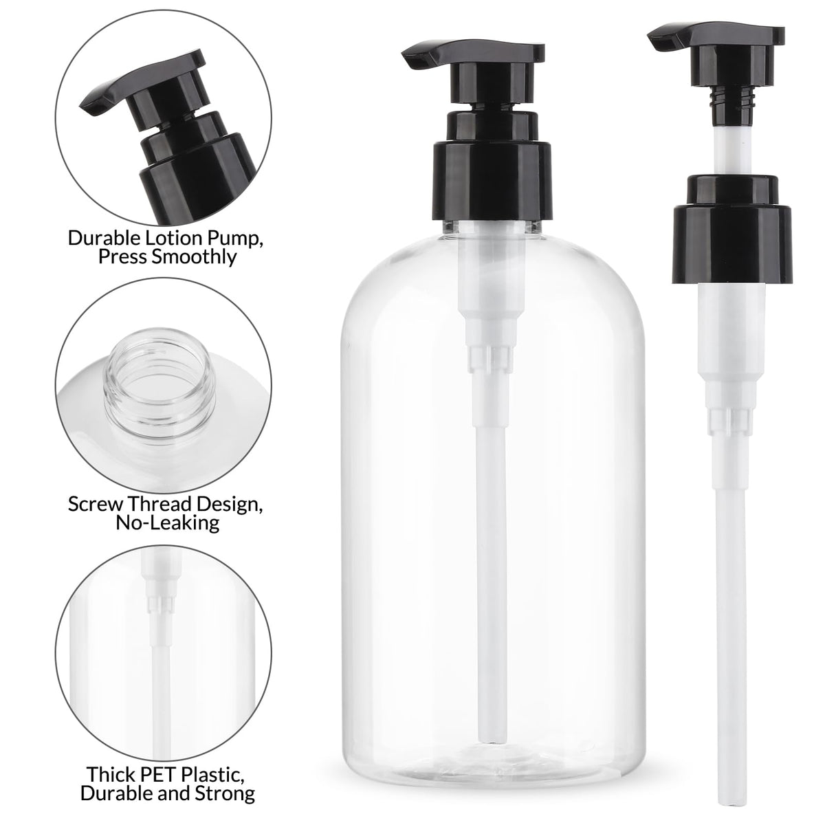 Aurnoet side profile filled with soap showing transparent bottle for easy level monitoring