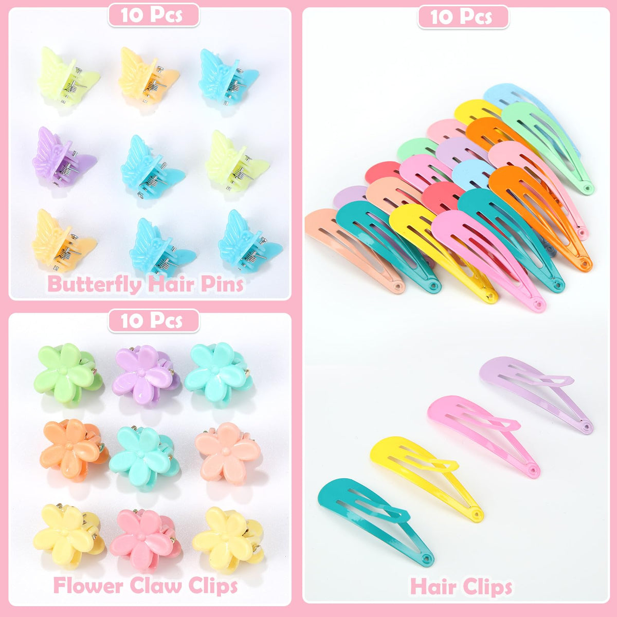auroray butterfly and flower clips displayed, add cute accents