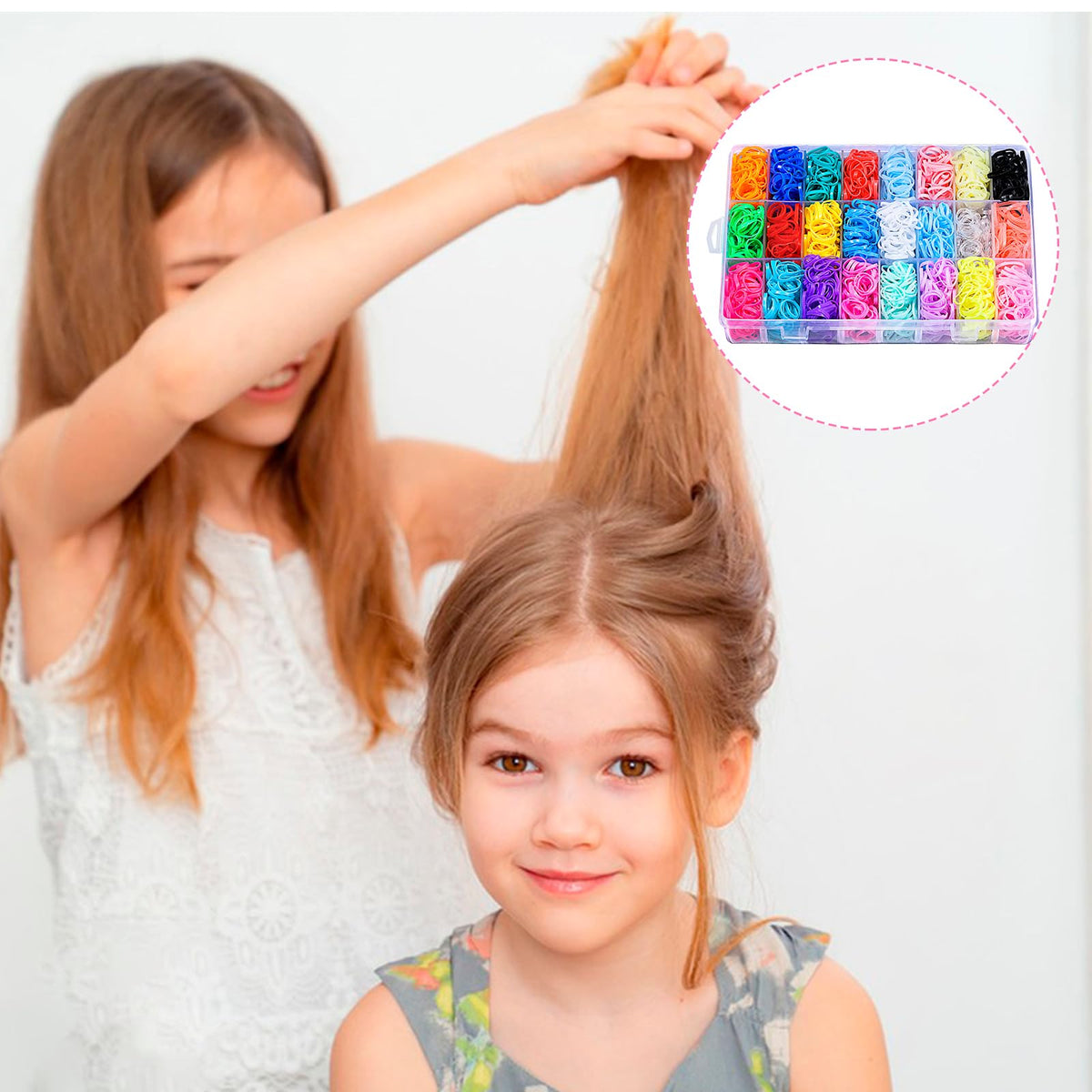 auroray toddler hair styled with bands showing comfortable hold