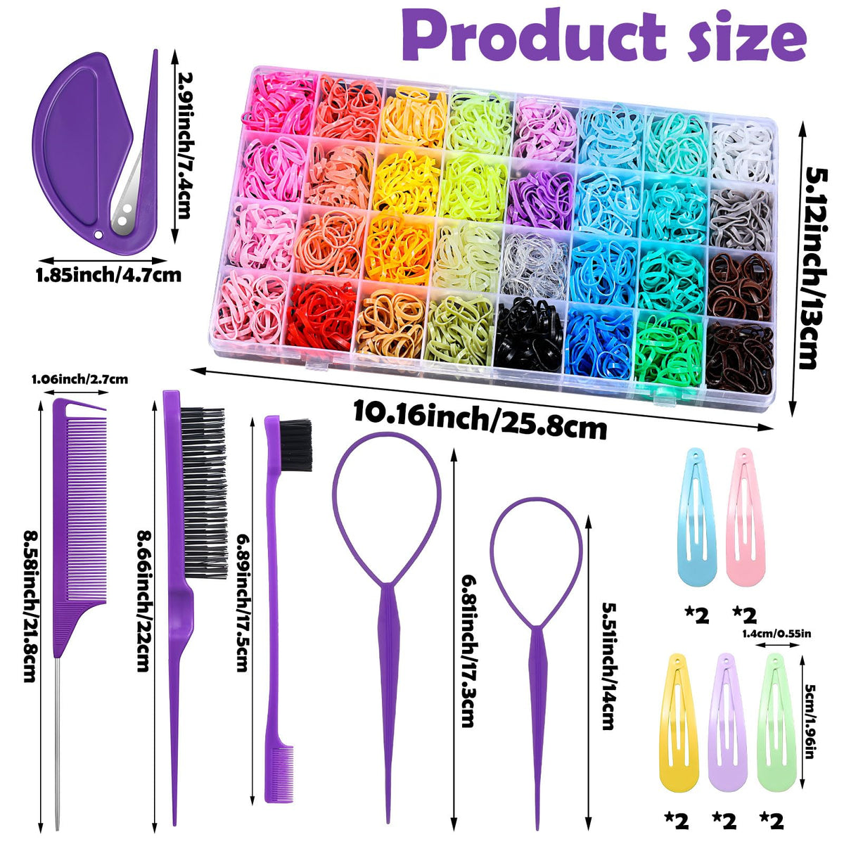 auroray color range display of 32 hues, brand offering coordinated choices