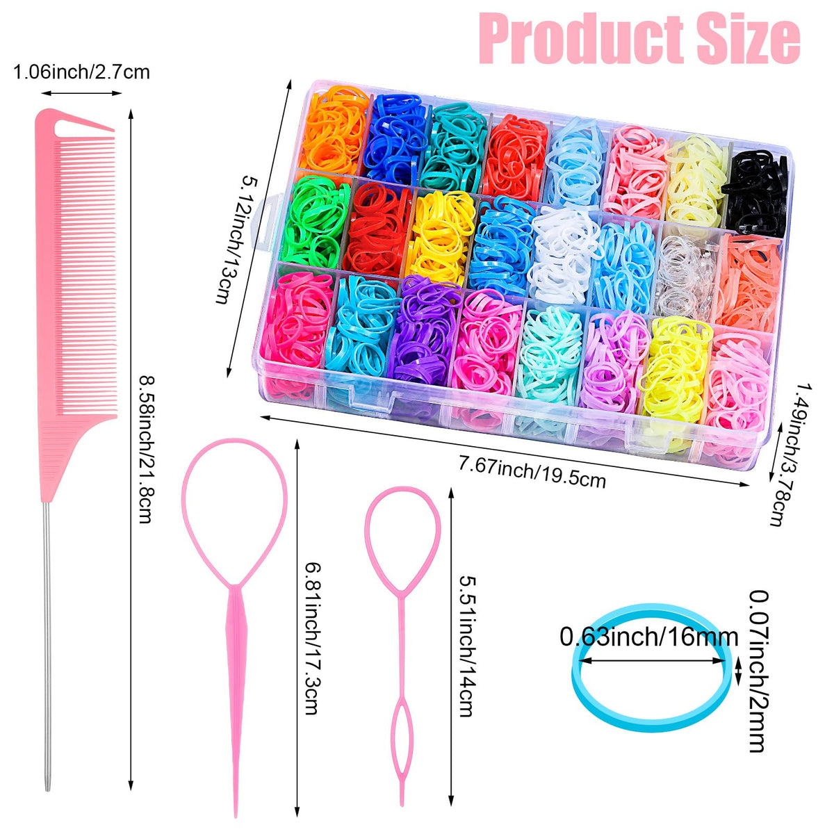 auroray 24-color spectrum of bands for creative styling