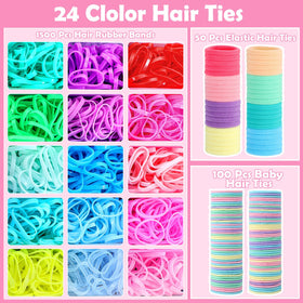 auroray cotton toddler hair ties close-up demonstrating soft seamless design for gentle hold