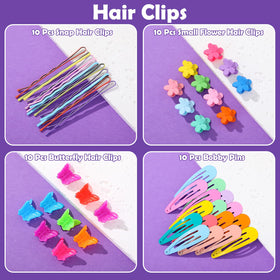 auroray decorative butterfly and flower clips arranged for cute finishing touches
