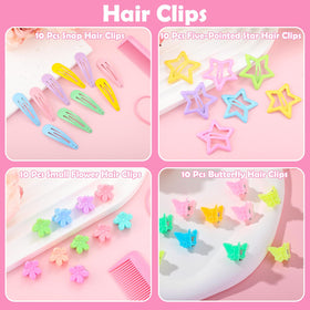 auroray decorative hair clips grouped to display cute styles and bright kid-friendly colors