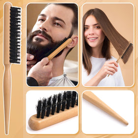auroray three edge brushes arranged to show graduated sizes for detail