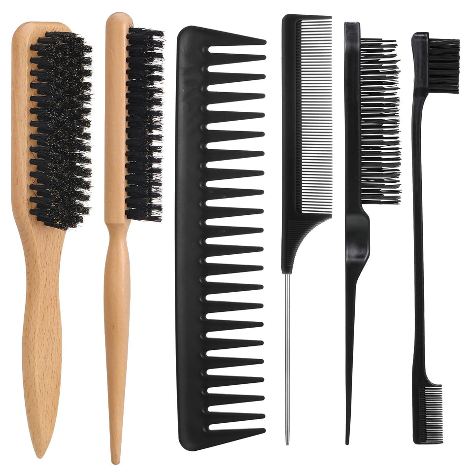 auroray front brush set showing all six tools and compact benefit
