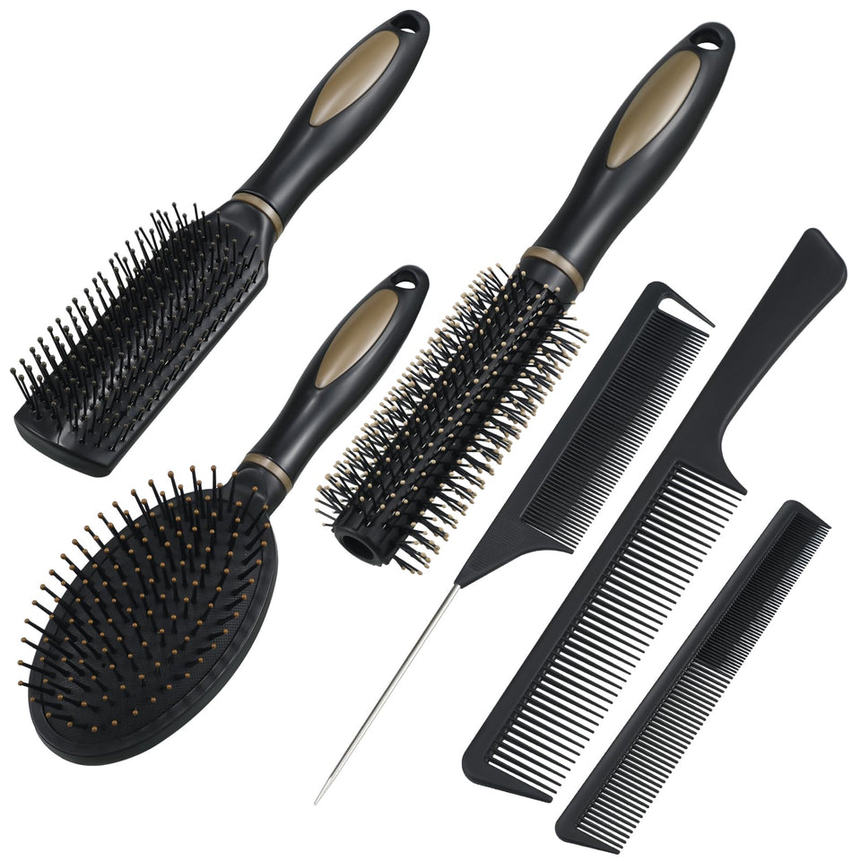 auroray front packaging showing full 6-piece comb set and convenience