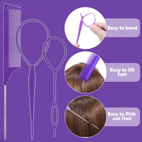 auroray hair clips and snap clips layout showing colorful accents for styles