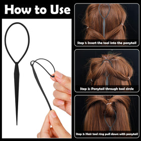 auroray hair loop tools detail illustrates easy pull-through styling benefit