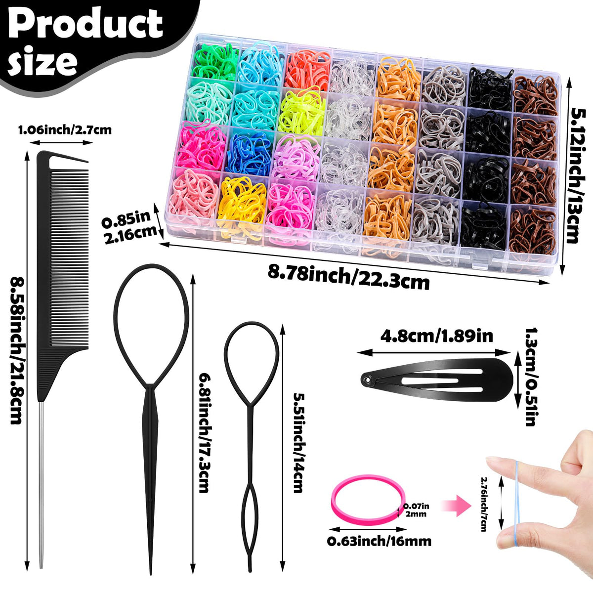 auroray open organizer compartments with separated colors for easy selection