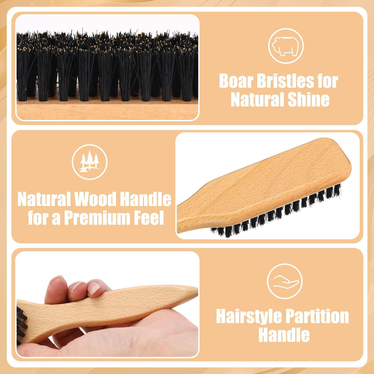 auroray rat tail comb detail for precise parting and styling control
