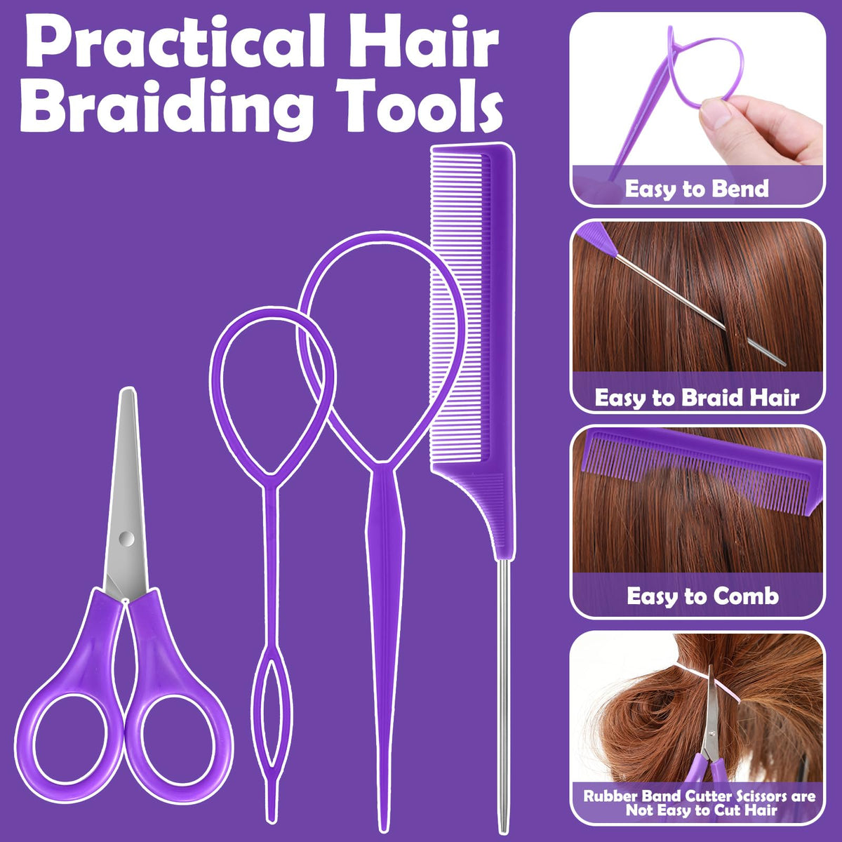 auroray styling tools and rubber band cutter for quick safe elastic removal