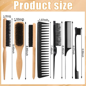 auroray wide-tooth comb beside hand for size and detangling ease