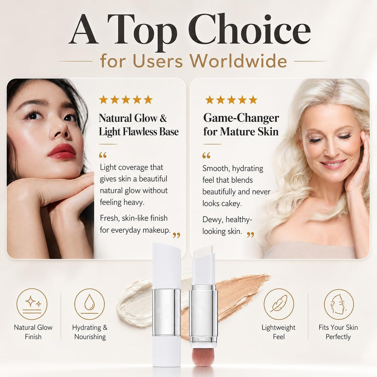 Aurovida label and shade 02 Light Natural indicating color-changing match benefit